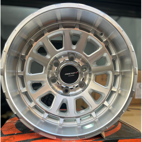 FFL75699A 17X9 6X139.7 ET-12 SILVER MACHINED